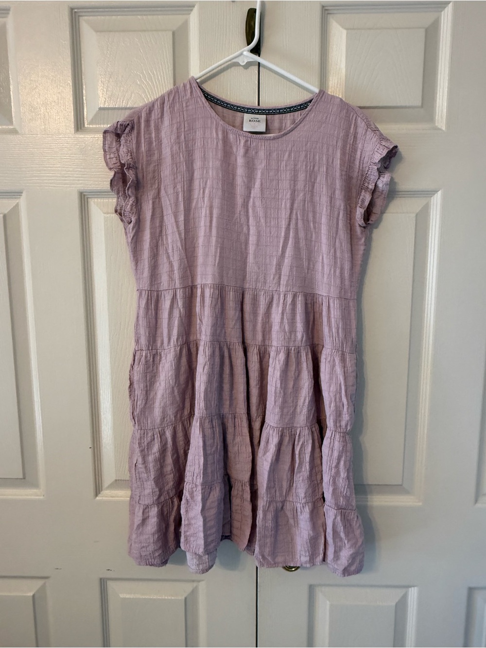 Knox Rose Lavender Tiered Ruffle Sleeve Dress